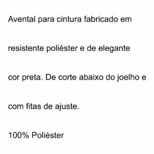 Avental cintura s logotipo informações