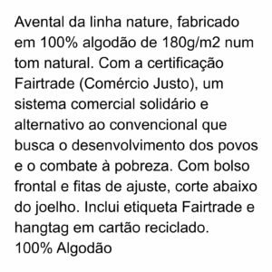 Avental personalizado c logotipo especificações