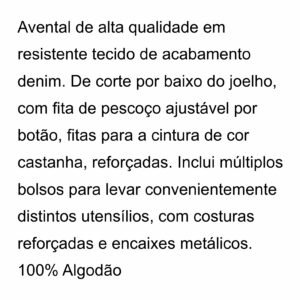 Avental personalizado com logotipo especificações